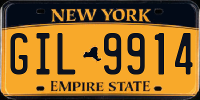 NY license plate GIL9914