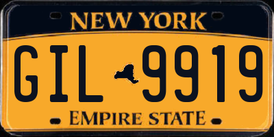 NY license plate GIL9919