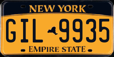 NY license plate GIL9935