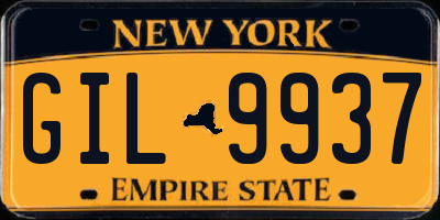 NY license plate GIL9937