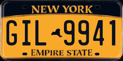 NY license plate GIL9941
