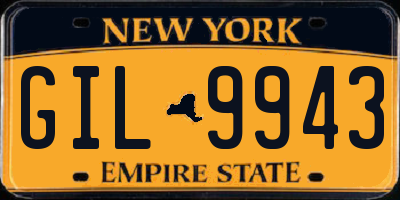 NY license plate GIL9943
