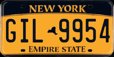 NY license plate GIL9954