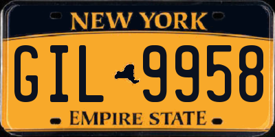 NY license plate GIL9958