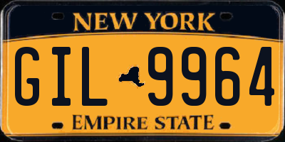 NY license plate GIL9964