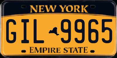 NY license plate GIL9965