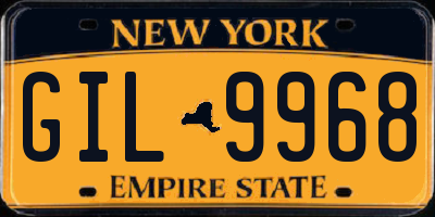 NY license plate GIL9968