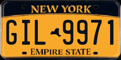 NY license plate GIL9971