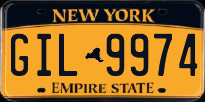 NY license plate GIL9974