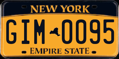 NY license plate GIM0095