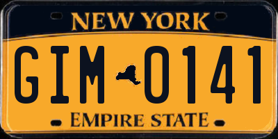 NY license plate GIM0141