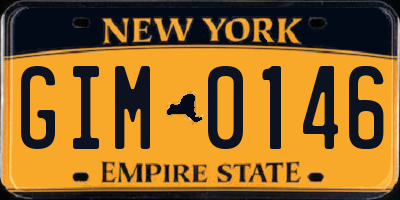 NY license plate GIM0146