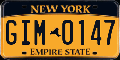 NY license plate GIM0147