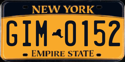 NY license plate GIM0152