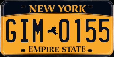NY license plate GIM0155