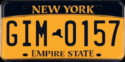 NY license plate GIM0157