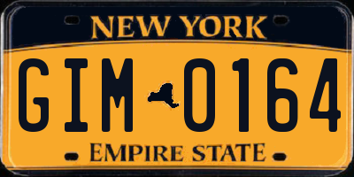 NY license plate GIM0164