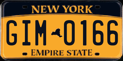 NY license plate GIM0166
