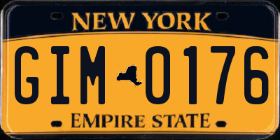 NY license plate GIM0176