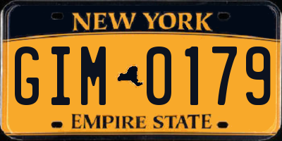 NY license plate GIM0179
