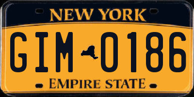 NY license plate GIM0186