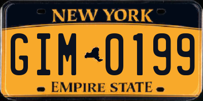 NY license plate GIM0199