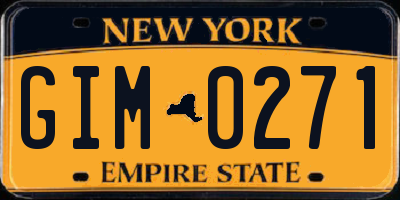 NY license plate GIM0271
