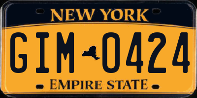 NY license plate GIM0424