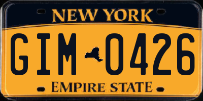 NY license plate GIM0426