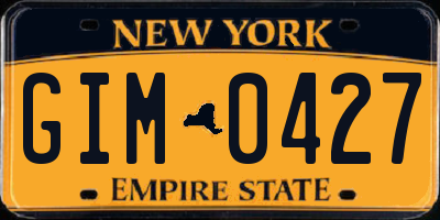 NY license plate GIM0427