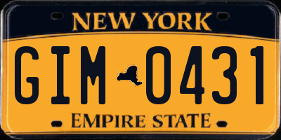 NY license plate GIM0431