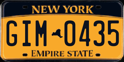 NY license plate GIM0435