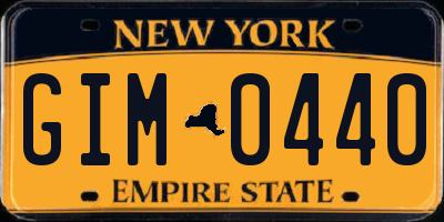 NY license plate GIM0440