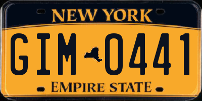 NY license plate GIM0441