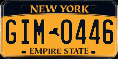 NY license plate GIM0446