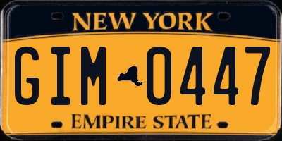 NY license plate GIM0447