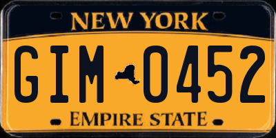 NY license plate GIM0452