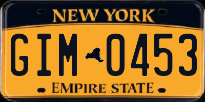 NY license plate GIM0453