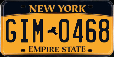 NY license plate GIM0468