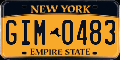 NY license plate GIM0483