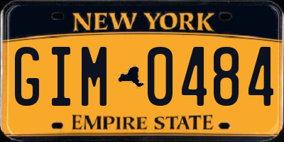 NY license plate GIM0484