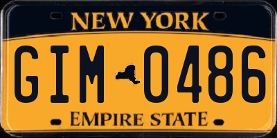 NY license plate GIM0486