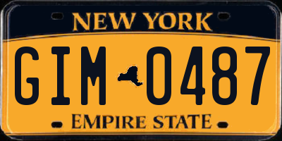 NY license plate GIM0487