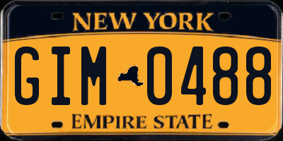 NY license plate GIM0488