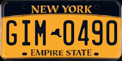 NY license plate GIM0490