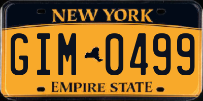 NY license plate GIM0499