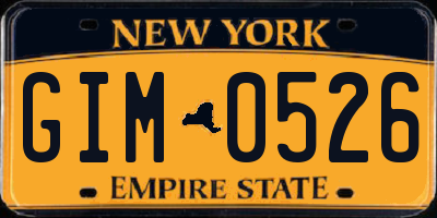 NY license plate GIM0526
