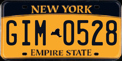 NY license plate GIM0528