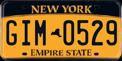 NY license plate GIM0529