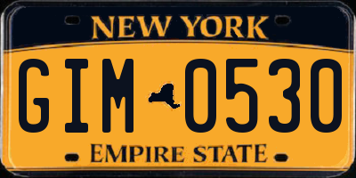 NY license plate GIM0530
